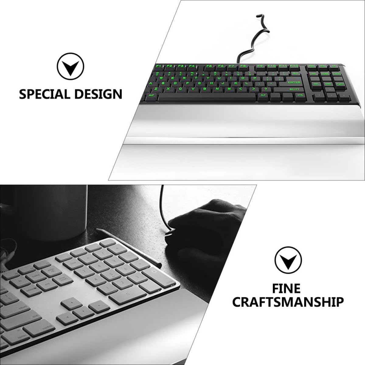 Handgelenkauflage für Mechanische Tastatur, 87 Tasten, Aluminiumlegierung
