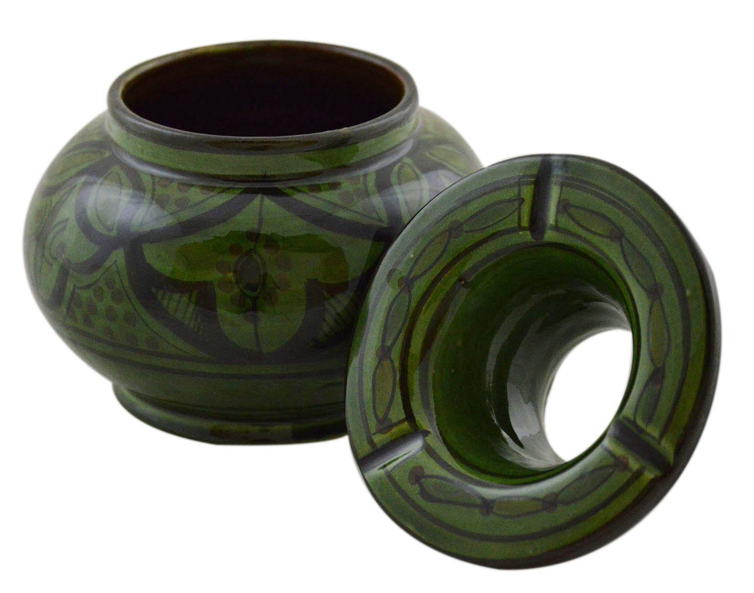Moroccan Handmade Ceramic Ashtrays Smokeless Cigar Exquisite design with Vivid Colors Large