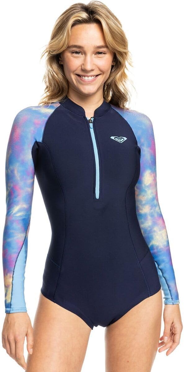 1.5mm Pop Surf Long-Sleeve Cheeky Wetsuit - Women's, Pale Marigold Tie Dye Vibes, 4