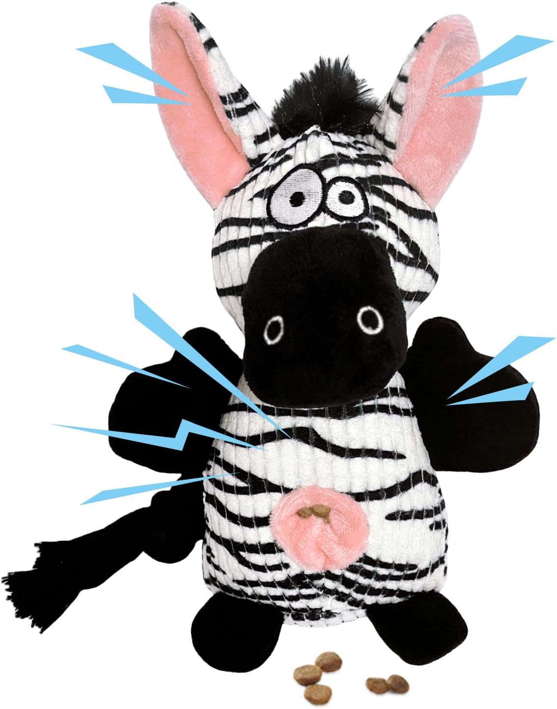 Guiding Star Dog Toys - Cute Squeaky Donkey Pet Toys with Crinkle Paper, Plush and Cotton Rope for Small, Medium and Large Dogs