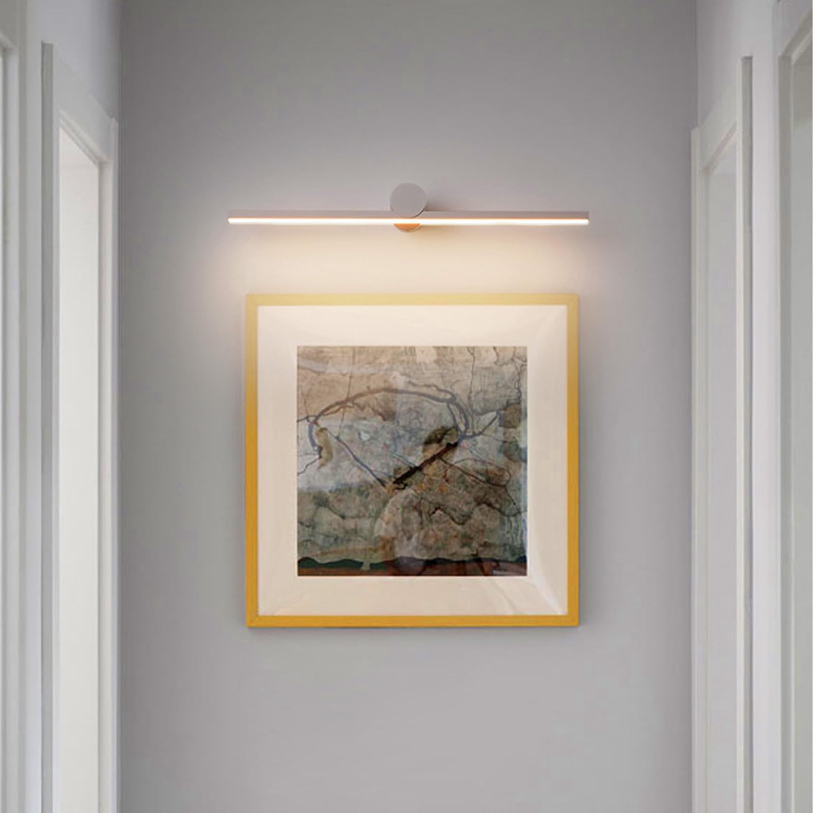 LED Spiegelleuchte Bad Wandleuchten Modern Innen Lange Wandlampen Badezimmer Aluminium Wandbeleuchtung Bilderleuchte für Wohnzimmer Küche Badschrank Schminktisch (Weiß Warmes Licht,50cm)