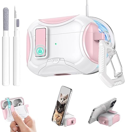 Miniatura 22 de for Airpods 4 Case Clear,Secure Lock for Airpods 4th Generation Case Cover with Phone Stand and Magsafe Function,Auto Pop-up,Hybrid Protection