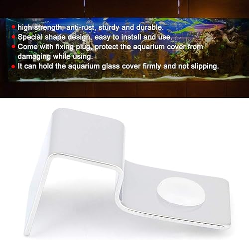 Miniatura 5 de TOPINCN Soporte para cubierta de acuario, 4 piezas, acero inoxidable, para pecera, tapa de tanque de peces, soporte (0.472in)