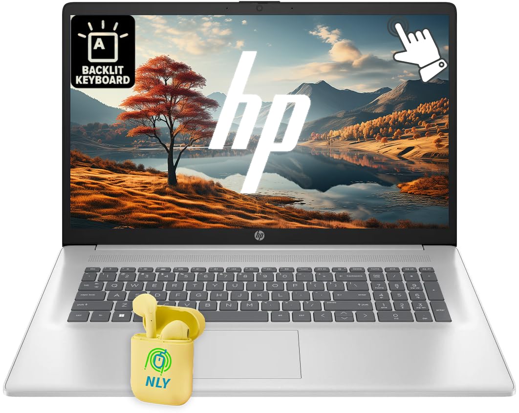 HP Laptops, 17.3 HD+ Business Touchscreen Laptop, 10-core Intel Core 7 150U Processor, 64GB RAM 2TB SSD, Windows 11 Laptop with Backlit Keyboard, NLY