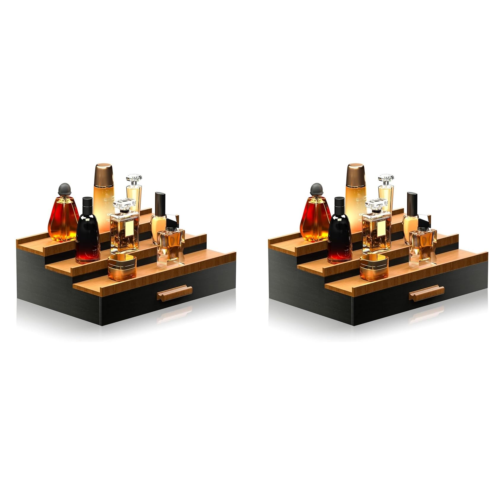 Présentoir à parfums bois étagé pour organiser votre coiffeuse