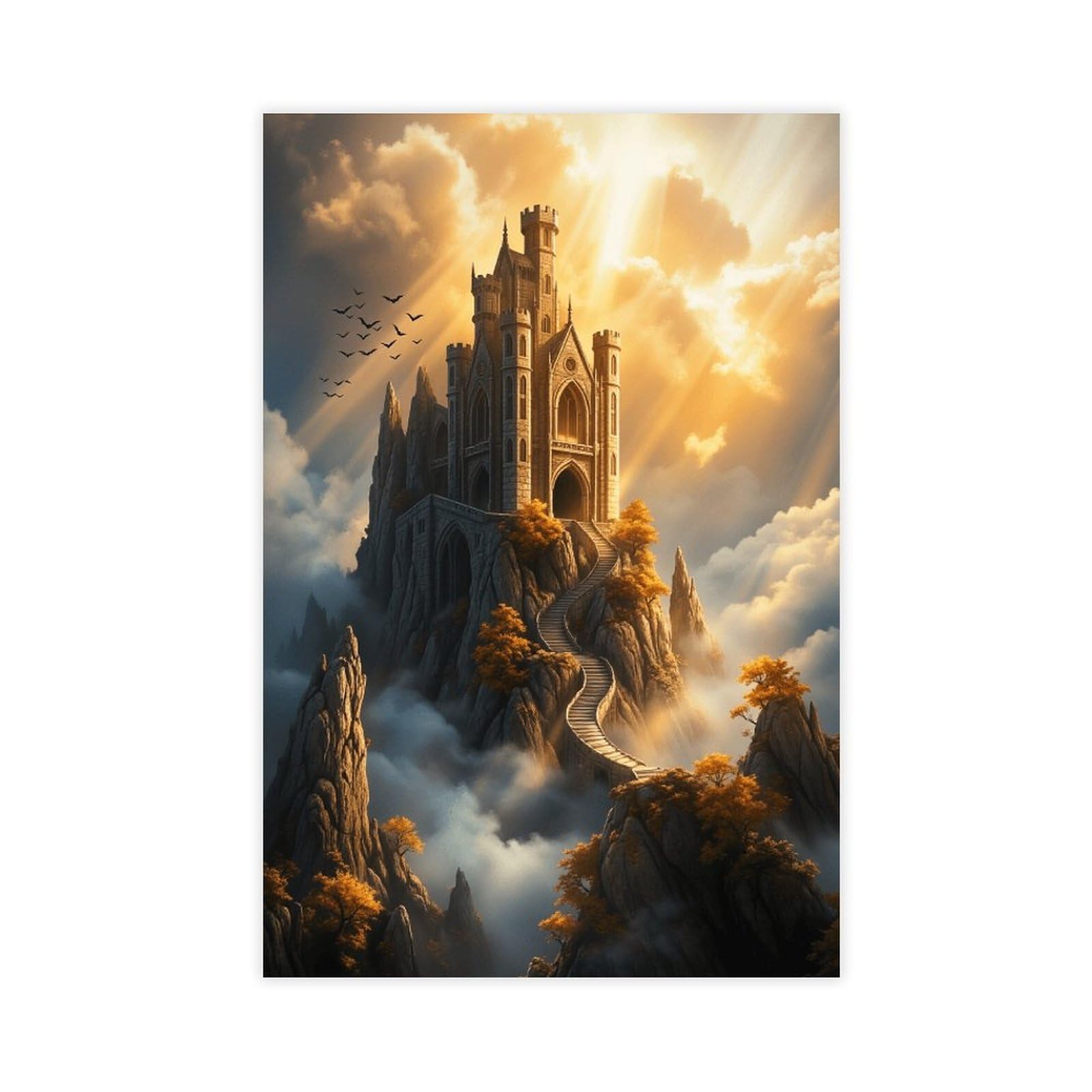 ELKPDOE Cloud Sanctum Requiem Forgotten World Poster 0 Canvas Poster Bedroom Decor Sports Landscape Office Room Decor Gift Unframed Print 12" L X 18" W