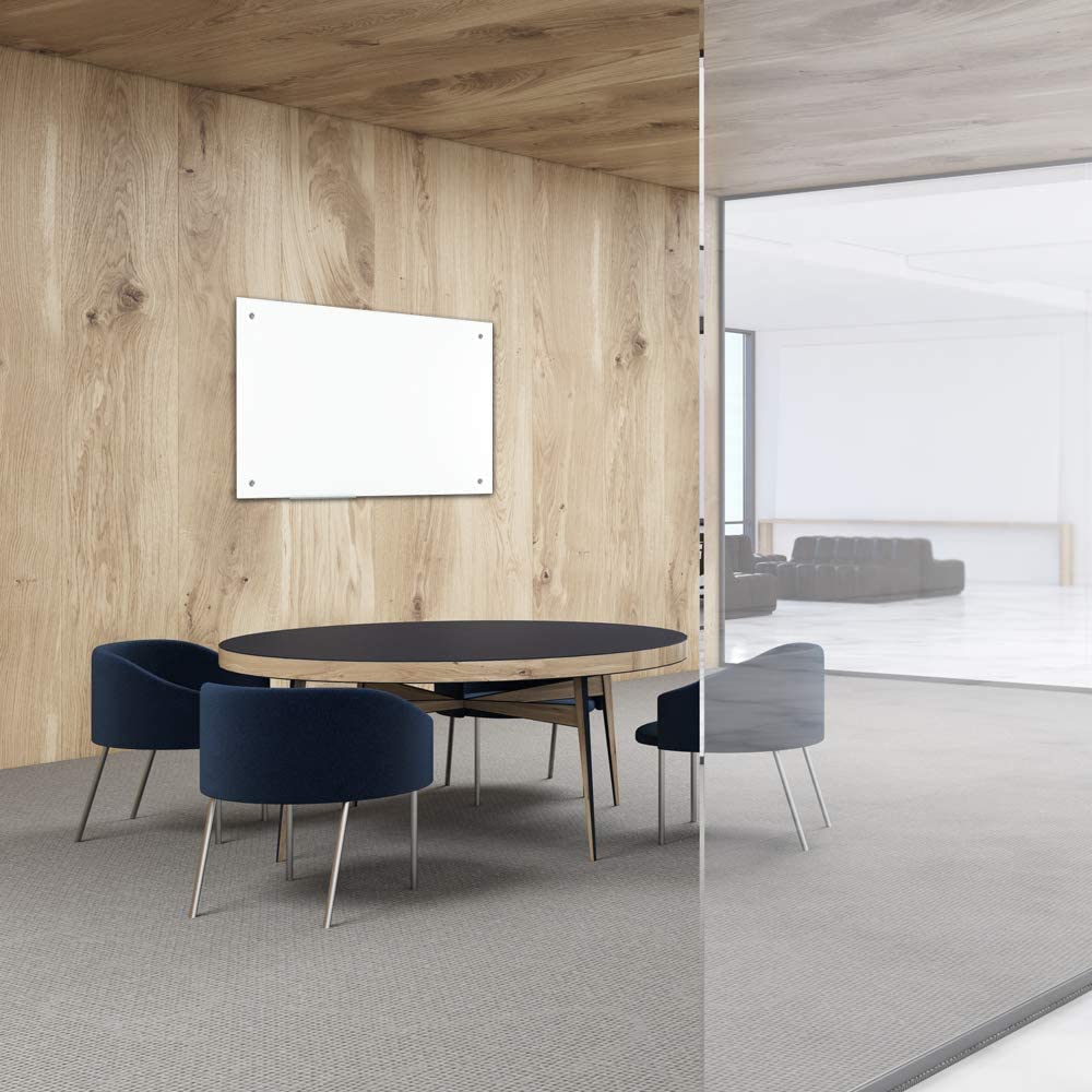 XBoard Glass Whiteboard 48 x 36 Inch, Large Glass Dry Erase