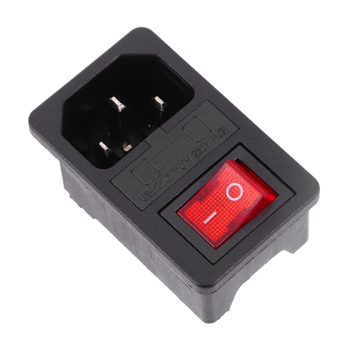 ORFOFE Ac Power Socket Electrical Outlets Serving Utensils Light Strip Socket Fuse Socket Triple Musical Instrument 3-pin Socket Power Inlet Music Instruments Nylon Cassette Power Supply