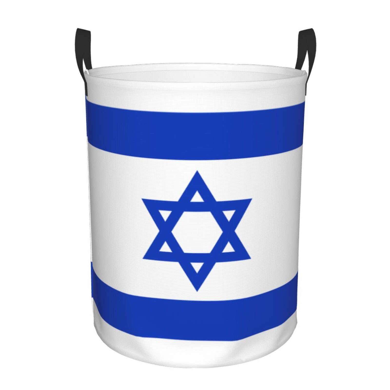 S Collapsible Israeli flag Print Circular Hamper Round