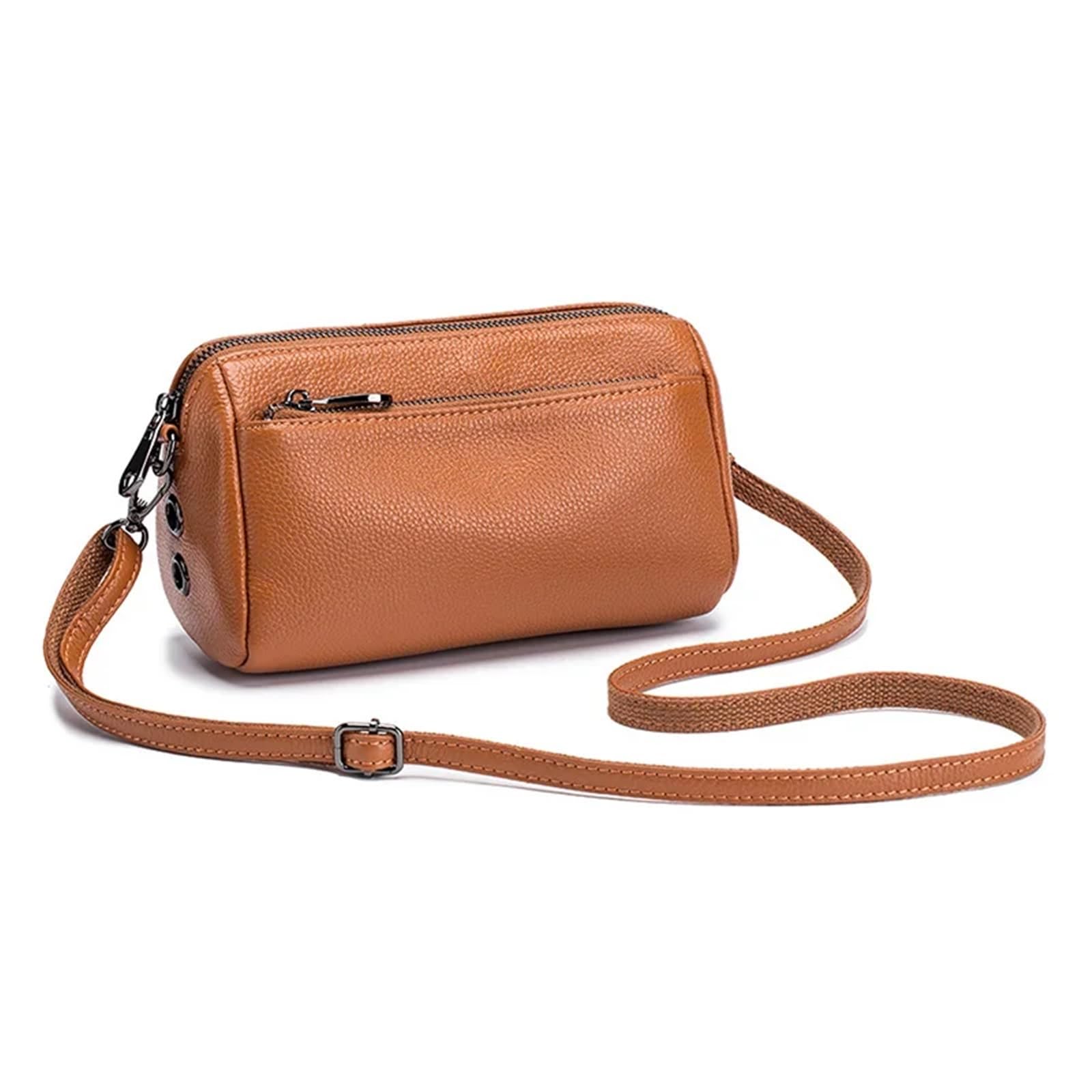 Bolsos De Hombro De Cuero Genuino For Mujer Bolsos Bandolera Pequeños De Cuero Bolsos Cruzados Adecuado para Viajar, Fiesta, Trabajo(Purple)