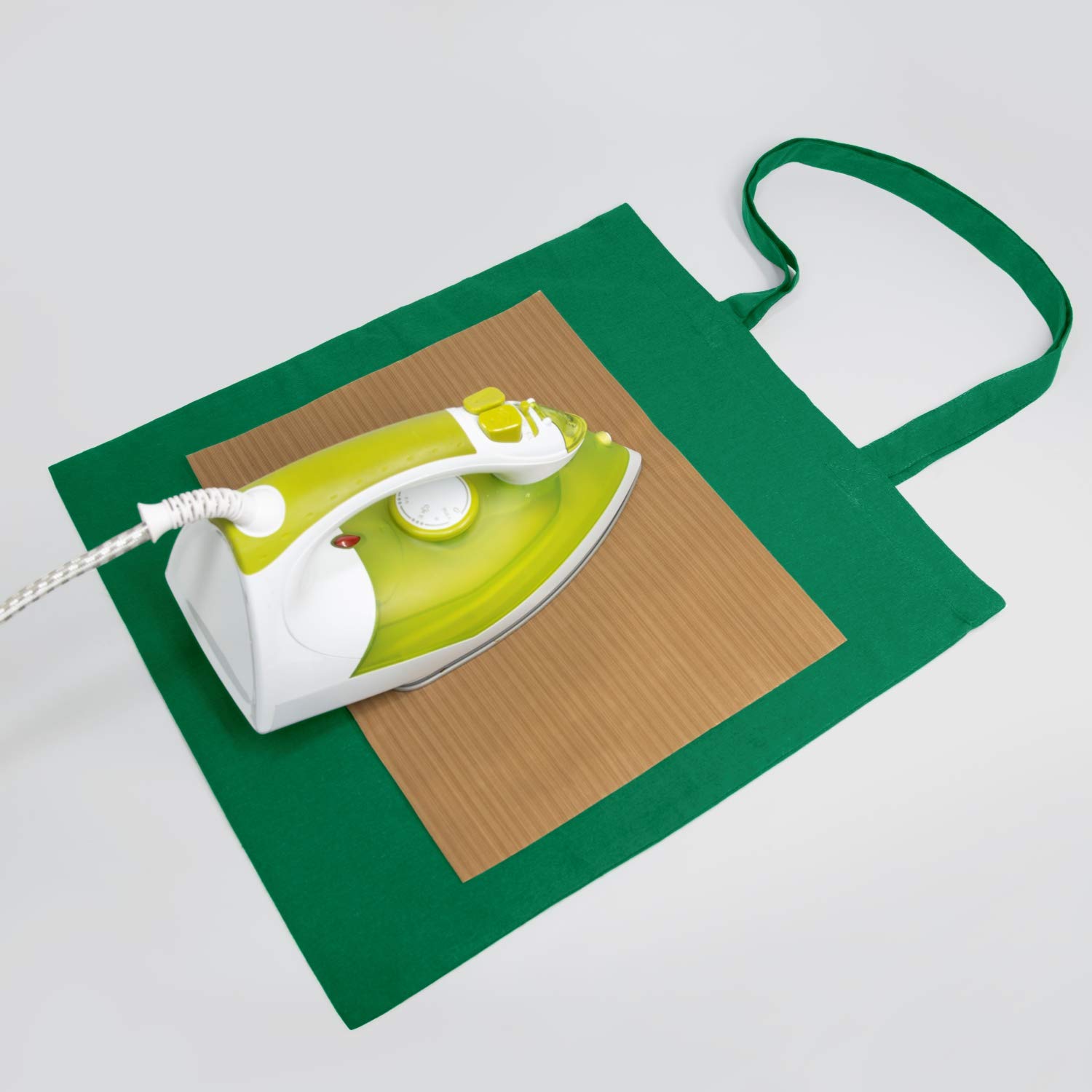 NPBAG Paquete de 100 bolsas de algodón natural de 15 x 16 pulgadas, bolsas de tela a granel en blanco con 1 hoja de teflón PTFE