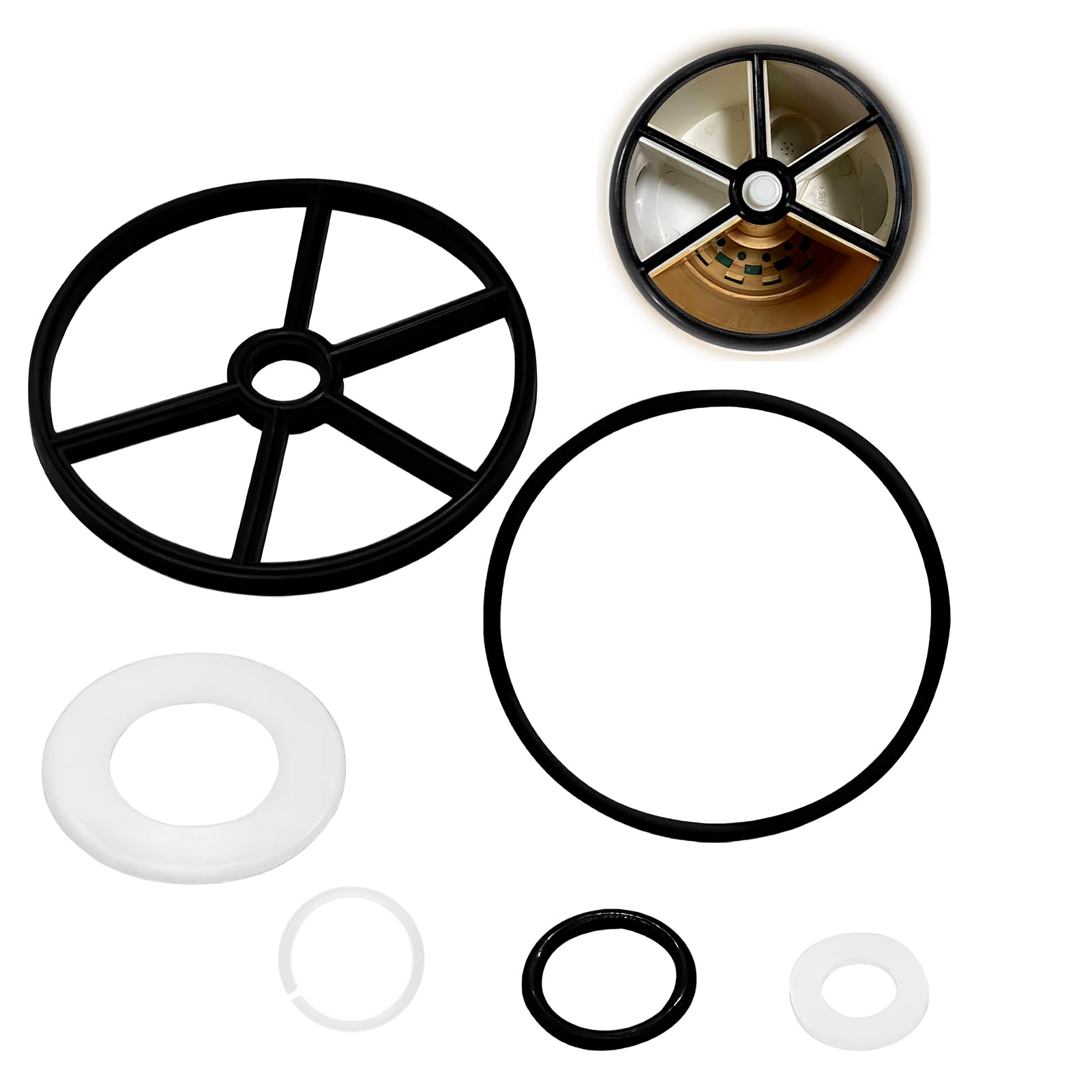 6 Pièces Réparation Joint D'Araignée Vanne 6 Voies Piscine pour Hayward SP0710 SP0711 SP0712 Kit Joint Étoile SP0710 Joint torique SPX0710L Vanne pour Vari-Flo XL Filtre Sable pour Piscine et Spa