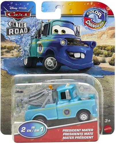 Disney Cars Juguetes Cambiadores de color 2023 Cars On The Road Presidente Mater