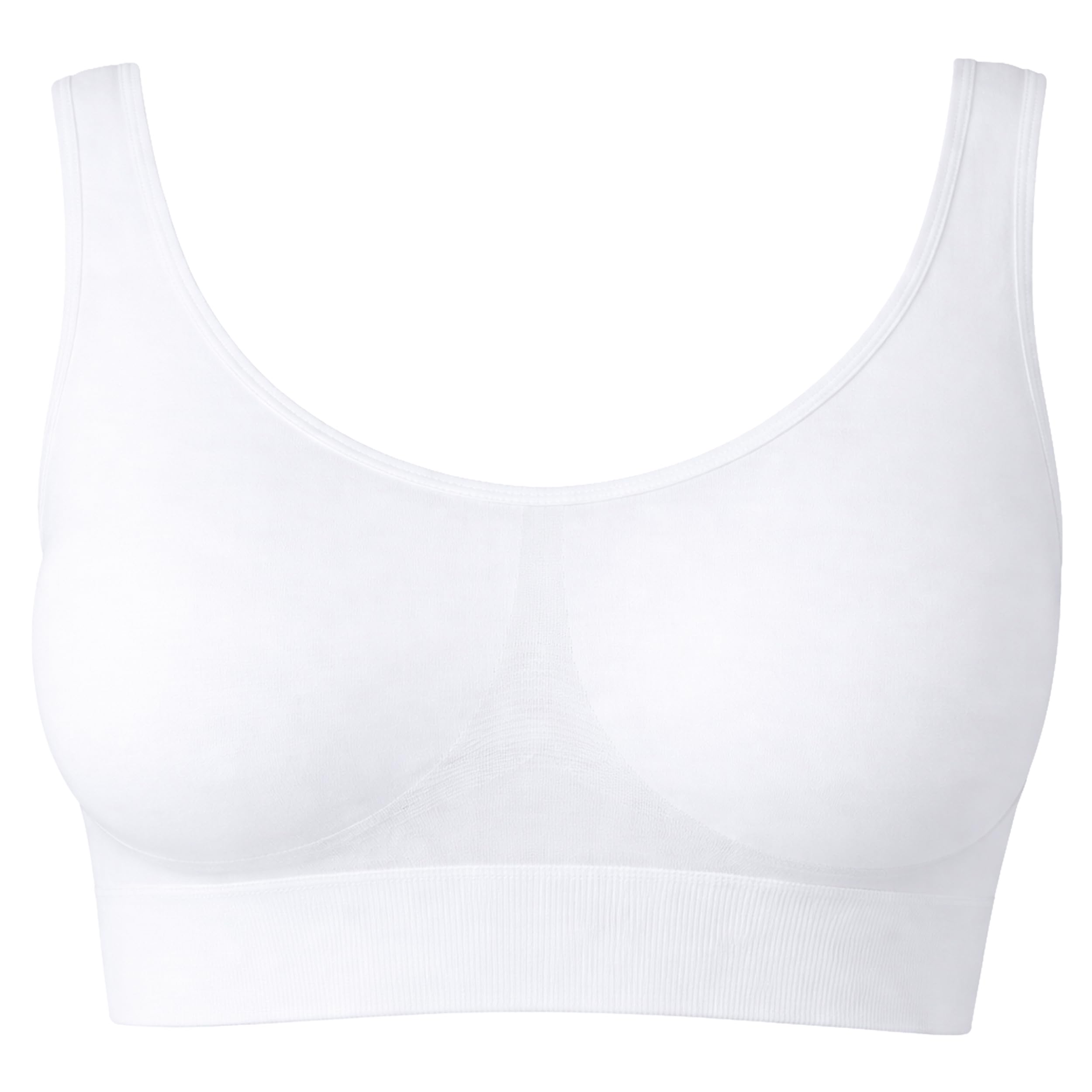 UnsichtBra Mujer Set de 3 Sujetadores | Bralette Sin Aros | Ultra Cómodo e Invisible | Antisudor | Sin Costuras | Elástico y Transpirable | Negro, Blanco, Beige | Lencería de Algodón