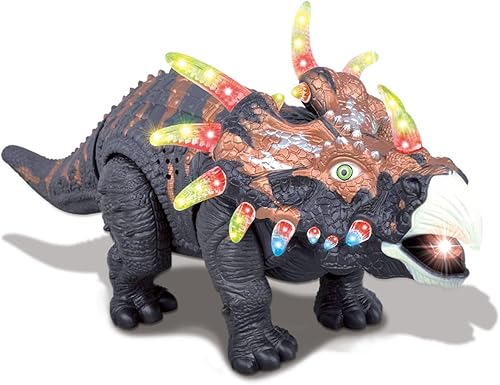 PowerTRC Triceratops juguete con luces y sonidos (gris)