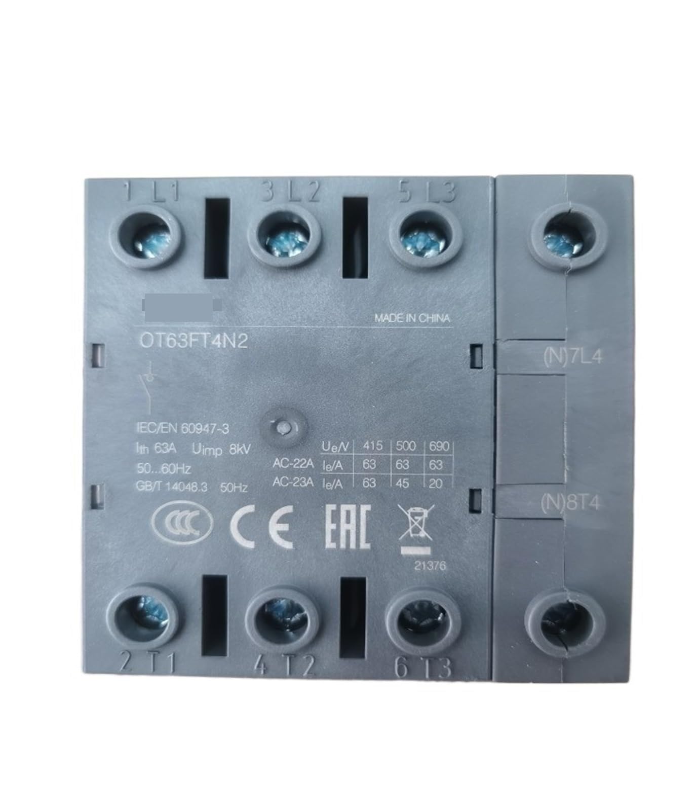 Interruptor de desconexión, OT63FT4N2, 63A