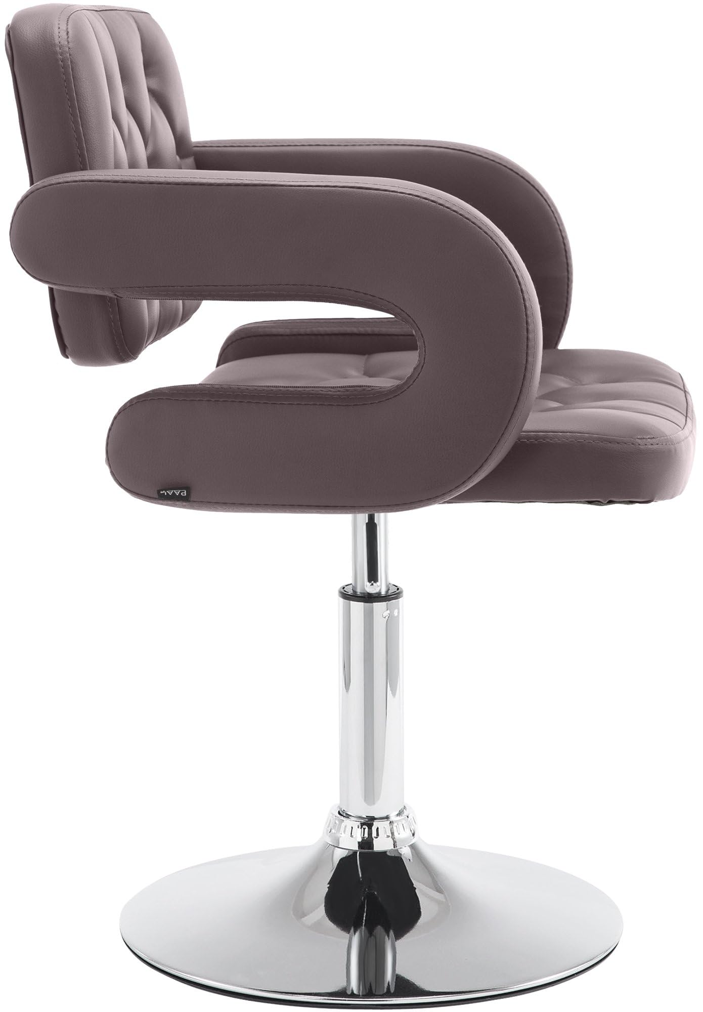 CLP Lounger Dublin Kunstleder-Bezug I Polsterstuhl Höhenverstellbar Und Drehbar, Farbe:braun