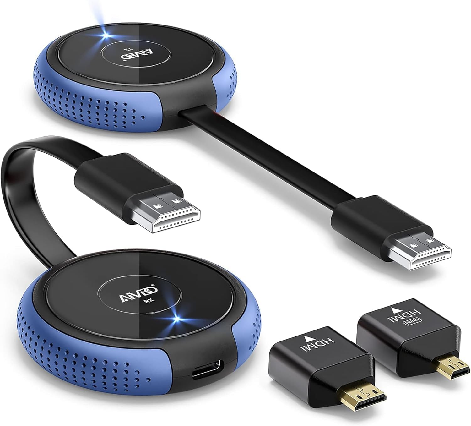 4K HDMI Wireless Transmitter and Receiver- 5G Wireless HDMI Video Sender and Receiver, Plug & Play, 165FT Extender Streaming Video Audio for Laptop Phone Box Camera PC to TV Monitor Projector