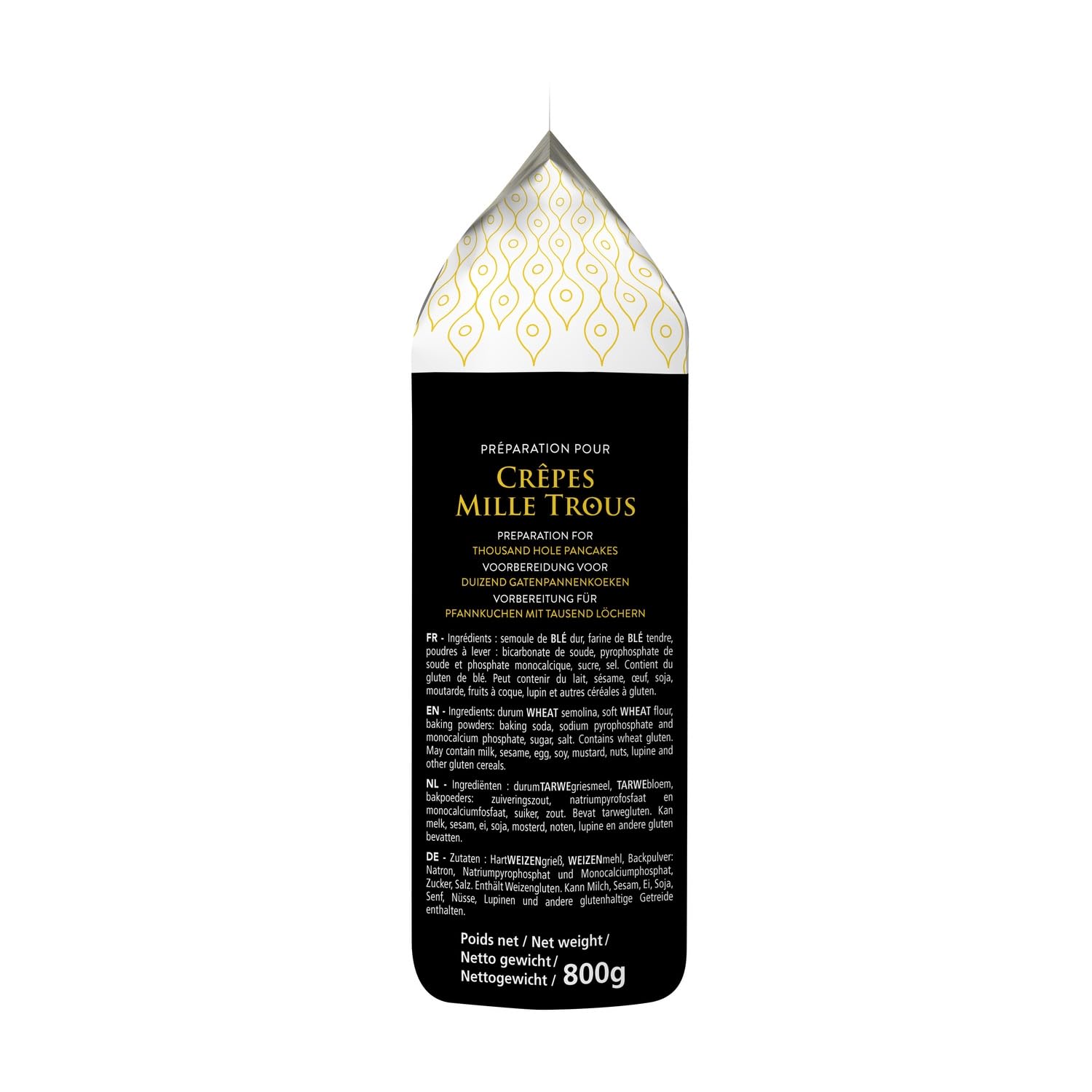 Gagnez du temps en cuisine avec la préparation Crêpes Mille Trous LE RENARD, mélange prêt à l'emploi pour 32 crêpes, format familial 800g - Lot de 3