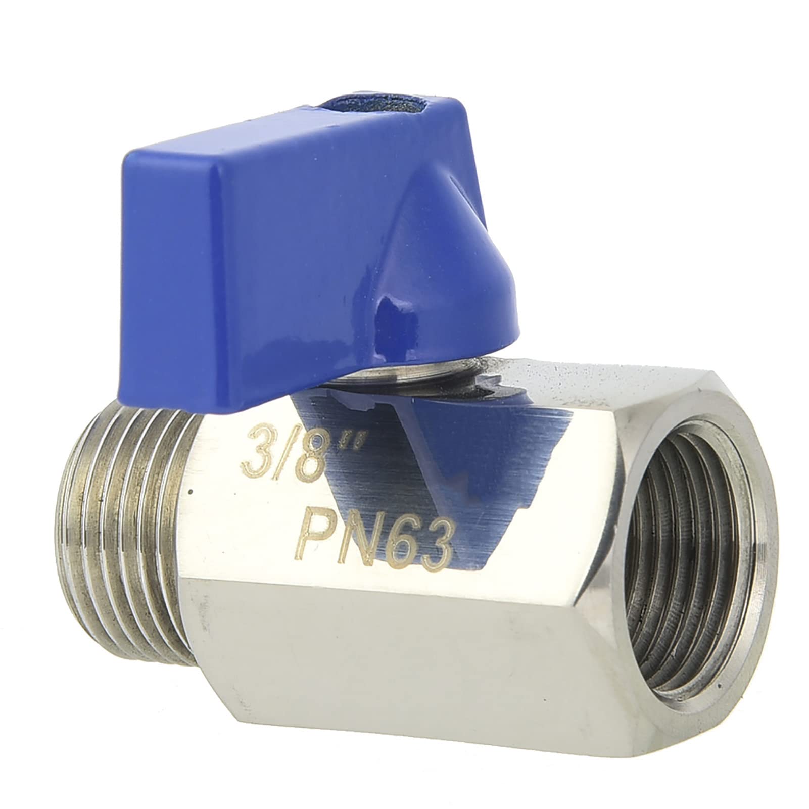 Robinet à tournant sphérique 3/8 BSPP en acier inoxydable 304 male femelle