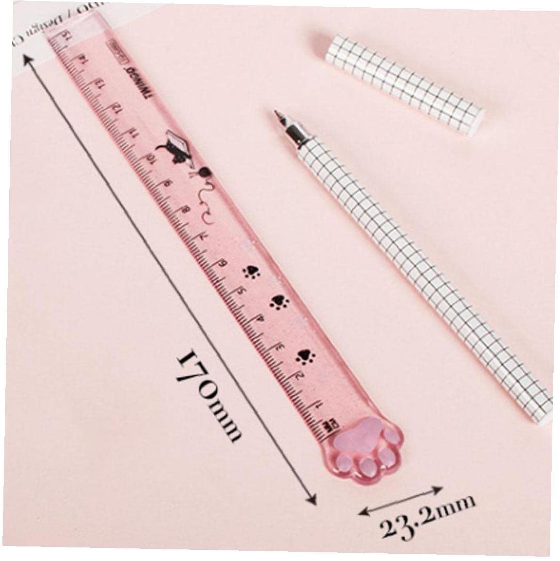 Amazon.co.jp: 15cm 定規 猫の肉球 かわいい プラスチック 学生