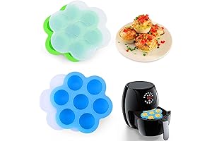 XANGNIER Egg Bite Cooker Air Fryer Silicone Egg Mold 2-pack: Making Easy Delicious Bites
