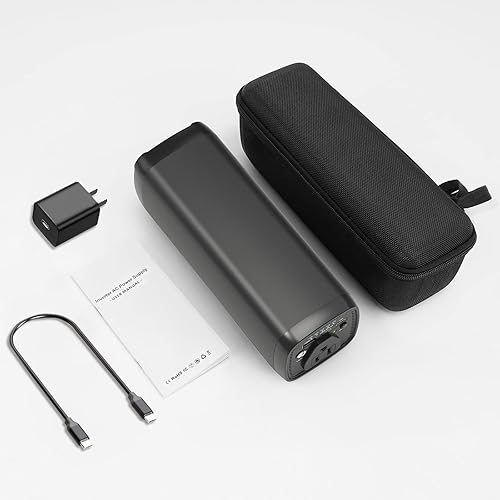 Miniatura 7 de Banco de energía portátil con salida de CA, 31200 mAh con estación de energía portátil de viaje de 4 salidas, paquete de batería externa para viajes