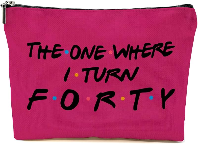 Necessaire de maquiagem Blue Leaves Hot Pink, Nylon, 1 unidade