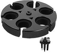 Vista 1 de Soporte para micrófonos múltiples, soporta hasta 6 micrófonos, soporte de micrófono con cable e inalámbrico para soporte, aluminio, negro