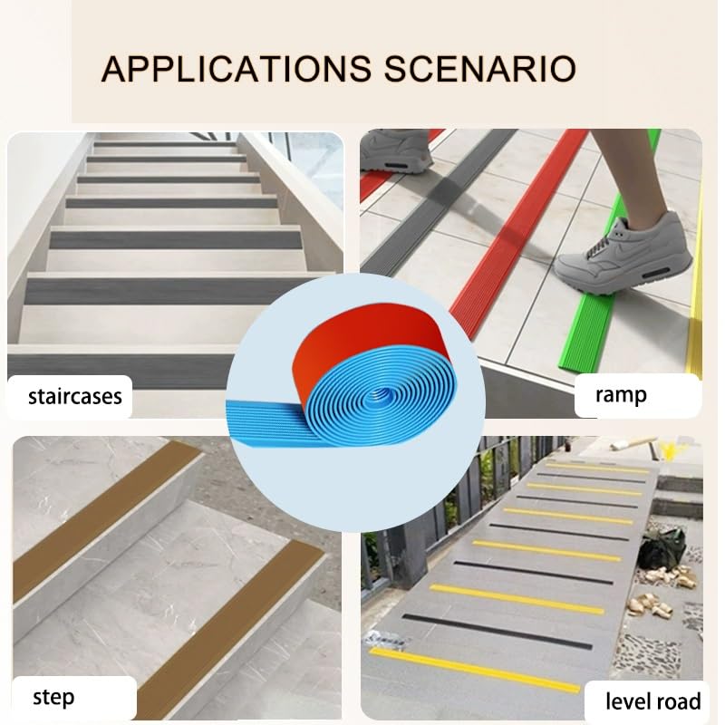 3 m di gomma gialla per scale con naso autoadesivo antiscivolo per scale bordo scale modanatura 3 m lunghezza