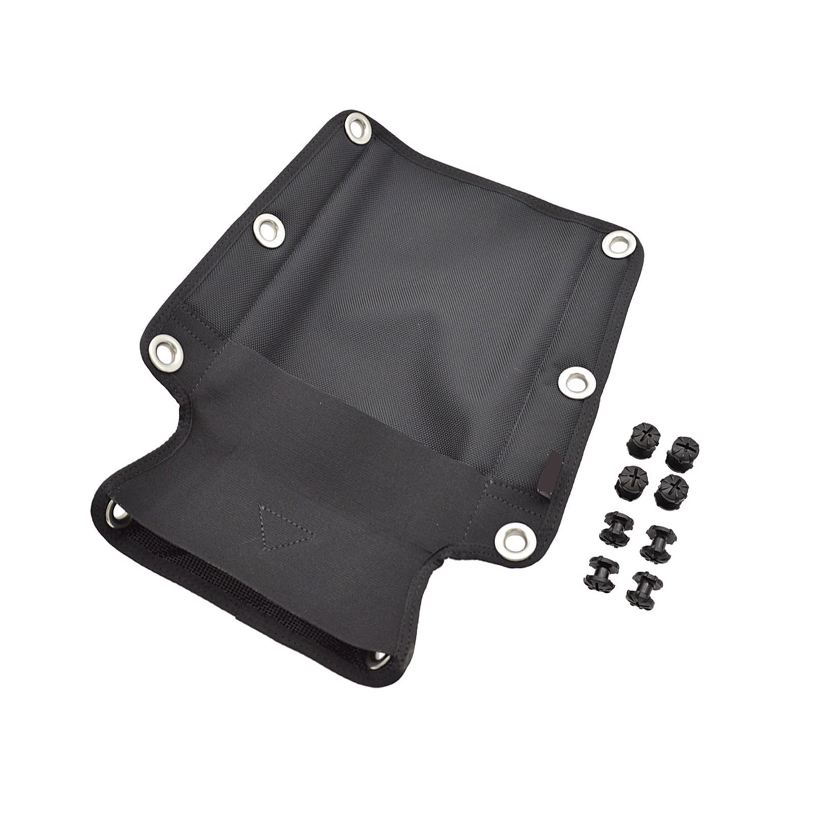 Dive Backplate Nylon Heavy Duty Technical Scubas Diving Diver Harness Backplate Back Plate Pad Stainless Steel Eye
