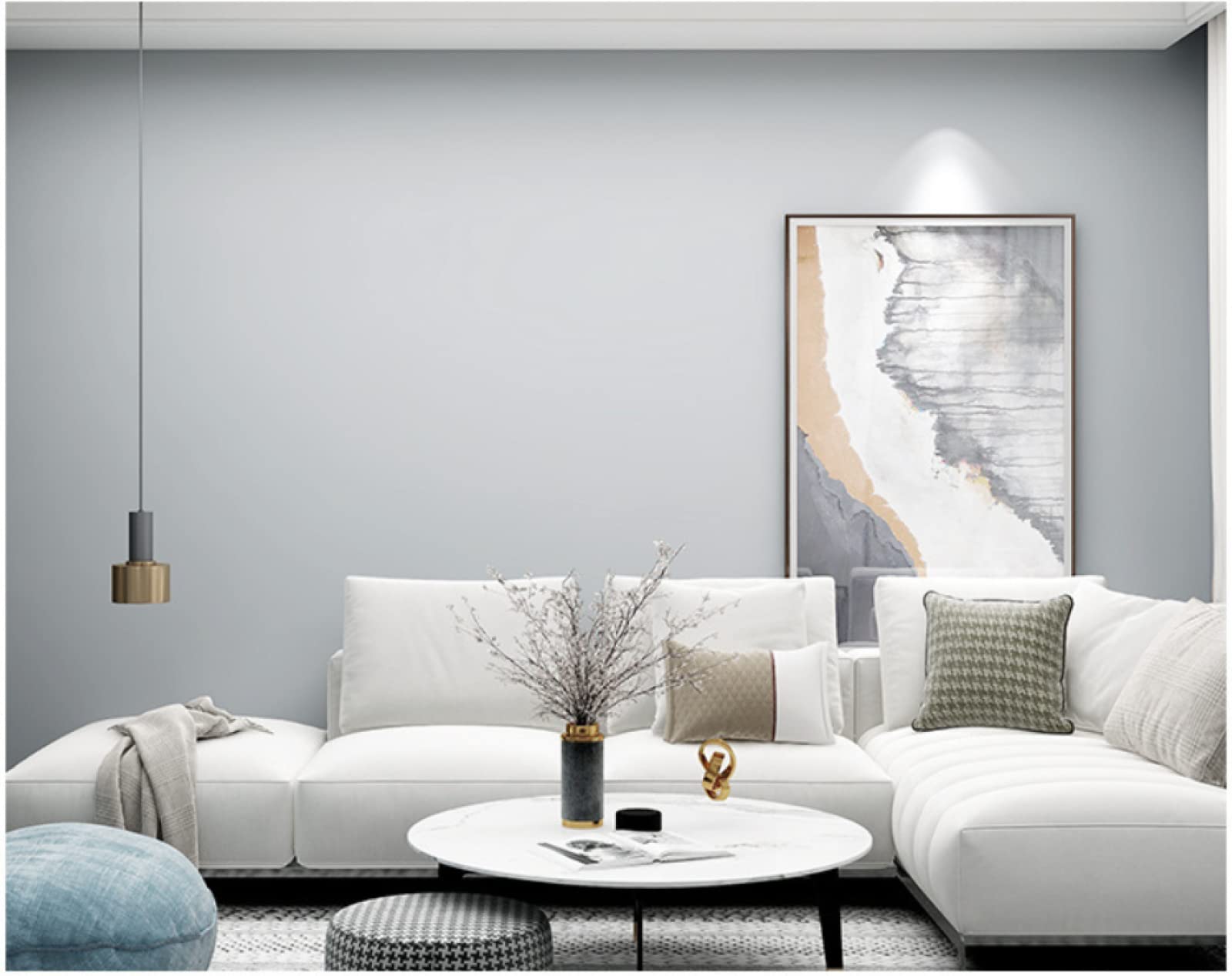 Carta Da Parati Grigio Argento Metallico - Tessuto Non Tessuto, Moderna, Design A Linee, 10.05x0.53 M - Foto 11