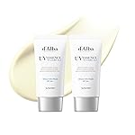 [2 ea] d\'alba Piedmont Italian White Truffle Waterfull Essence Sunscreen, Vegan Skincare, Lightweight Sunscreen with BROAD SPECTRUM SPF 50+, Glowy, All Skin Types, Korean Skin Care (2 x 1.69 fl. oz)