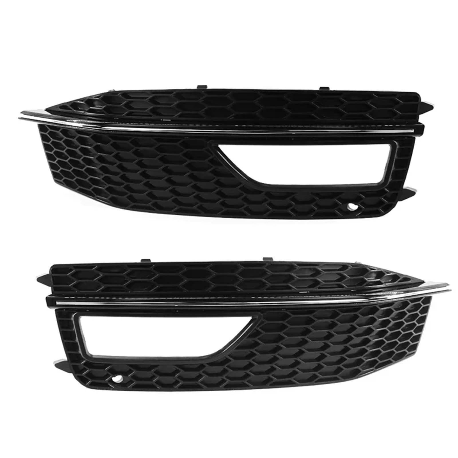 Pasuje do Audi A4 B8.5 S-Line S4 2012-2016 Osłona lampy przeciwmgielnej Plaster miodu Przednia kratka Grill Przedni zderzak Dolna kratka(Chrome)