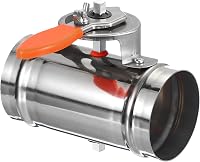 PATIKIL 3 Inch Stainless Steel HVAC Manual Volume Damper - Adjustable Airflow Control for Duct Balancing & Energy Efficiency