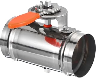 PATIKIL 3 Inch Stainless Steel HVAC Manual Volume Damper - Adjustable Airflow Control for Duct Balancing & Energy Efficiency