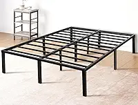 Hivento Estrutura de Cama Casal de Metal, Suporta até 400 kg, Estrutura Estável e Silenciosa, 34 cm de Altura Sob a Cama, 188×138×34 cm, Fácil de Montar, Móvel de Quarto que Economiza Espaço