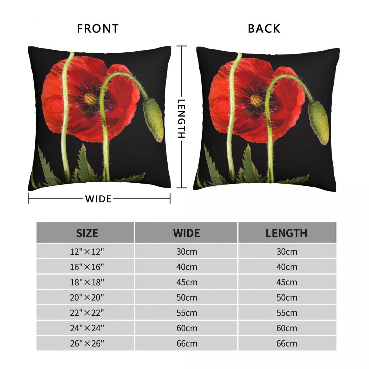 Funda de Almohada Cuadrada roja Vibrante Poliéster Lino Terciopelo Cremallera Creativa Decoración Funda de Almohada Sofá Asiento Funda de cojín Al por Mayor-como se Muestra, 66x66cm Terciopelo