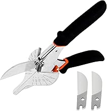 FLORA GUARD Miter Shears, Multi Angle Trim Cutter, Gasket Shear for Cutting Soft Wood, Plastic, PVC and More, Including 2 Spare Blades (JDJ-001)