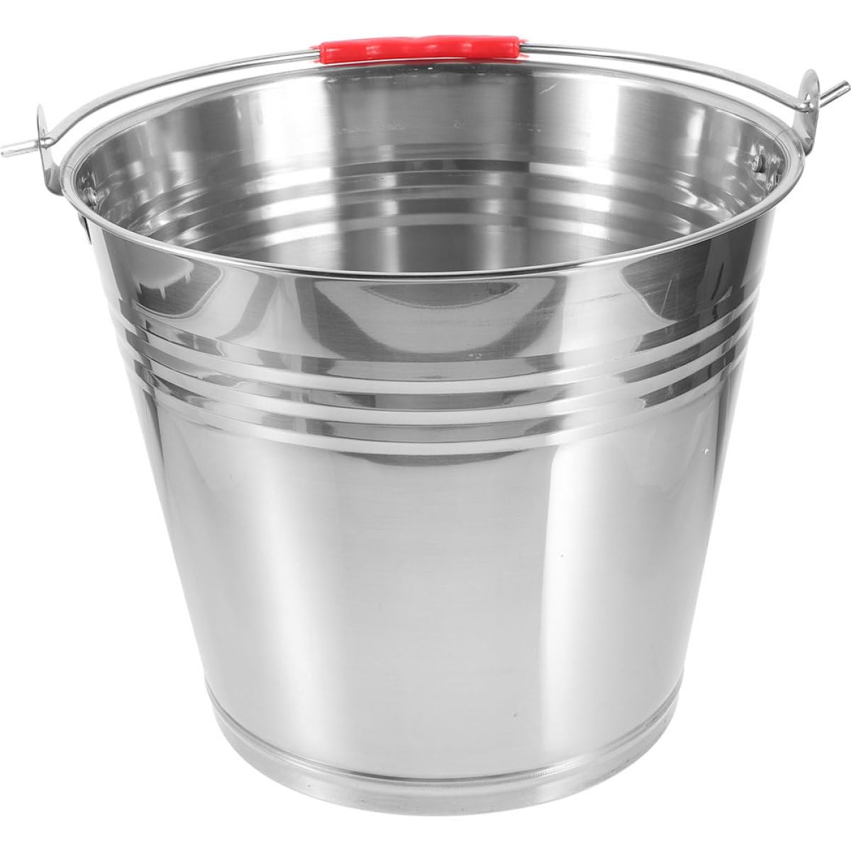 10l Edelstahleimer mit Bügelgriff Robuster Pferdefuttereimer für Fohlen und Pferde Leicht zu Reinigen und Vielseitig Einsetzbar im Stall der Weide