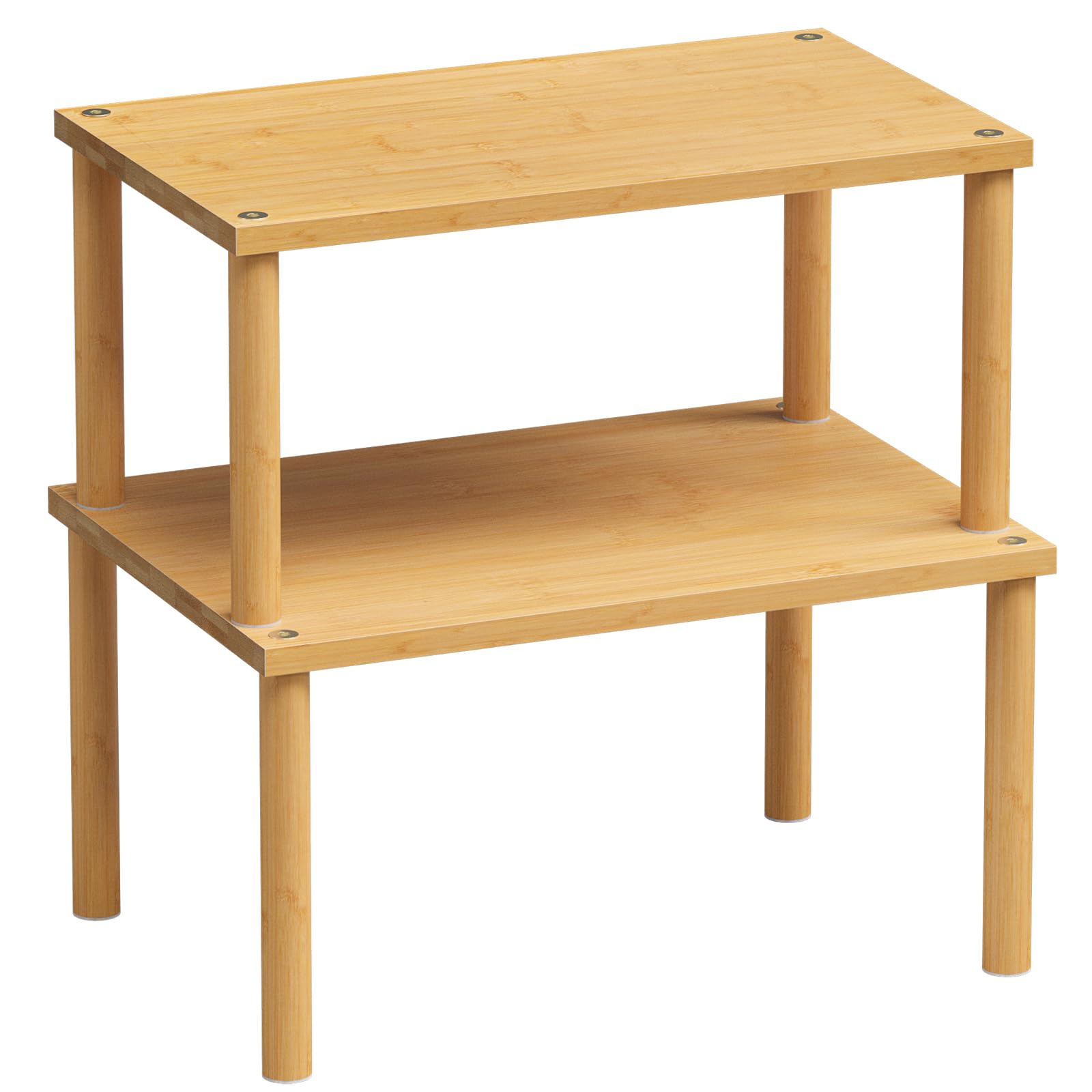 Photo 1 of ***MISSING LEGS -SELLING AS PARTS ONLY*** VERTORGAN Cabinet Organizer Shelf(Set of 2),Kitchen Counter Shelves,Bamboo Stackable Expandable Spice Rack Countertop(Medium)