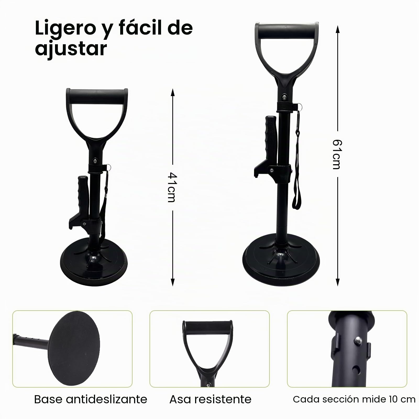 Ayuda para Levantarse de La Cama, Ayuda para Levantarse de La Cama para Personas Mayores, Altura Ajustable, Con Reposamuñecas en La Parte Inferior, Ayuda a Levantarse Del Suelo para Personas Mayores