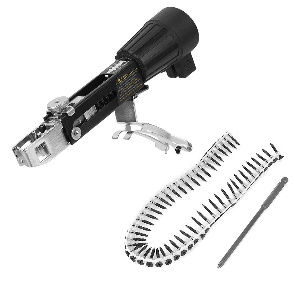 Cadena de Pistola de Clavos de Metal con Cabeza de Destornillador 3 Piezas, Cadena de Taladro, Taladro eléctrico automático para Pistola de Clavos