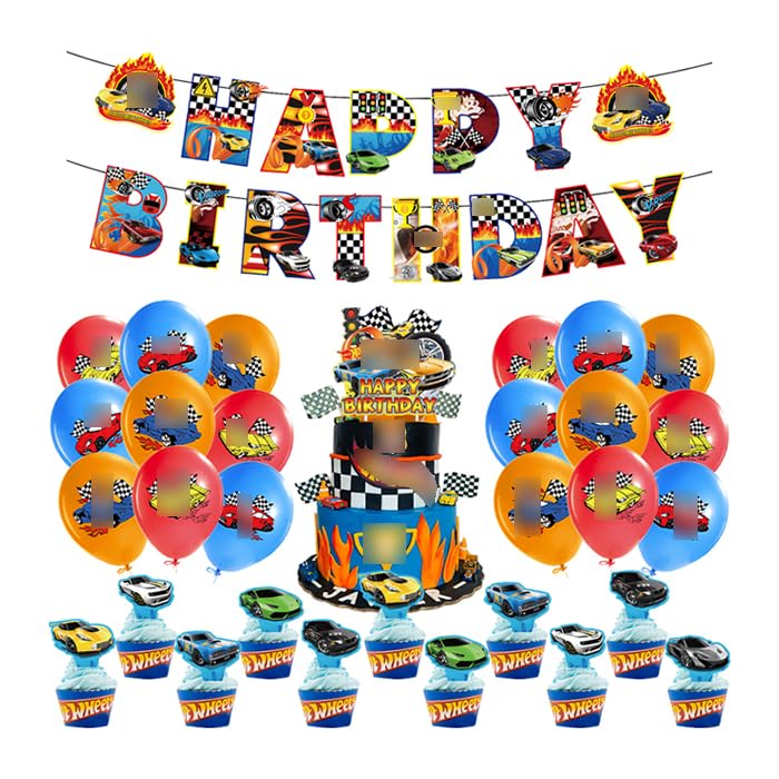 Race Car Birthday Decoration Racing Car Party Supplies Racing Car Decorations Race Car Birthday Balloons Racing Car Balloons Race Car Cake Topper Racing Car Banners for