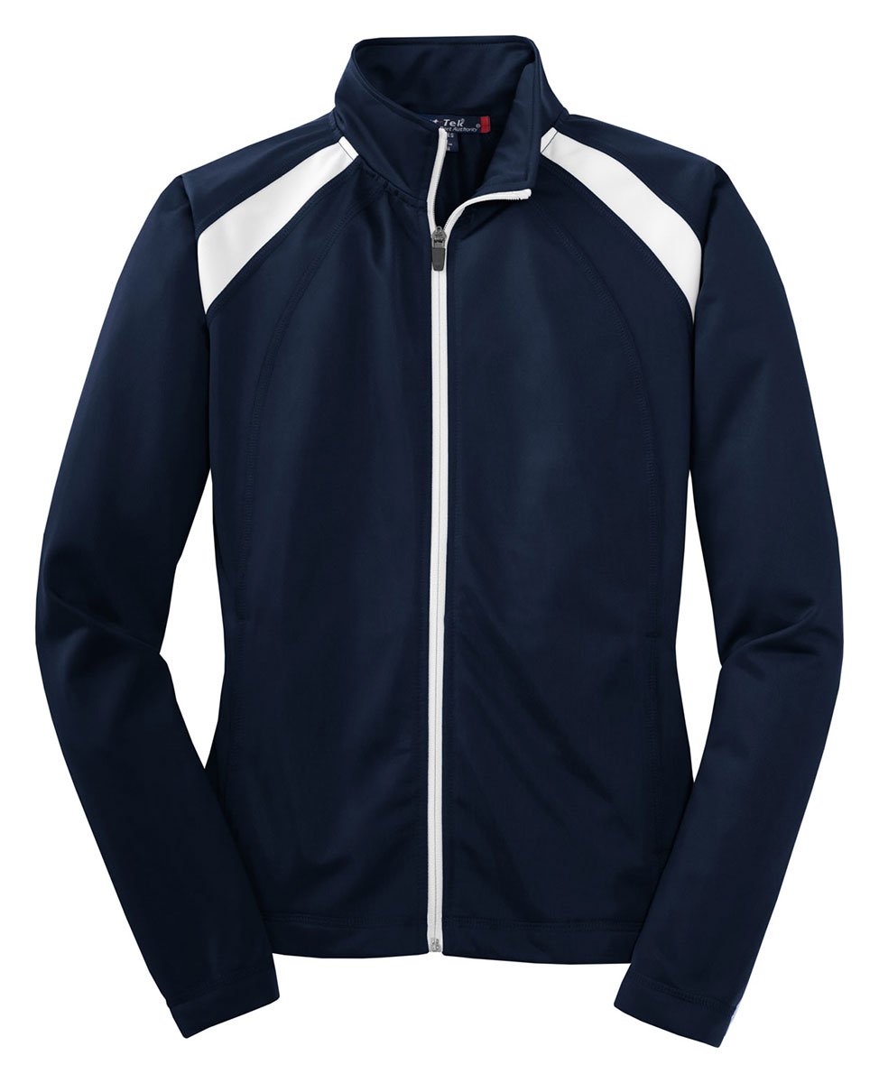 Sport Tek Womens Long Sleeve T90 Tricot Track Jacket Large