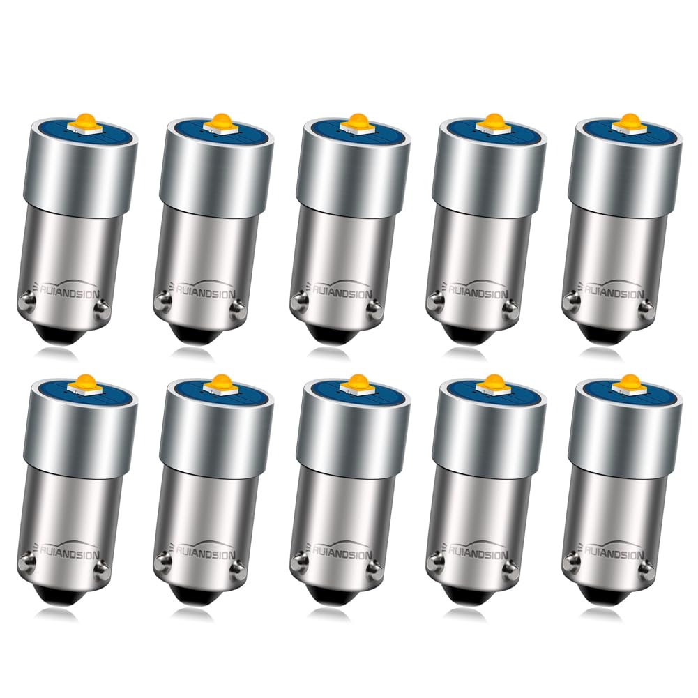 Ruiandsion BAY9S H21W Lampadina LED 6V-30V 12V 24V bianco caldo per luci laterali auto luci di retromarcia interni (confezione da 10)