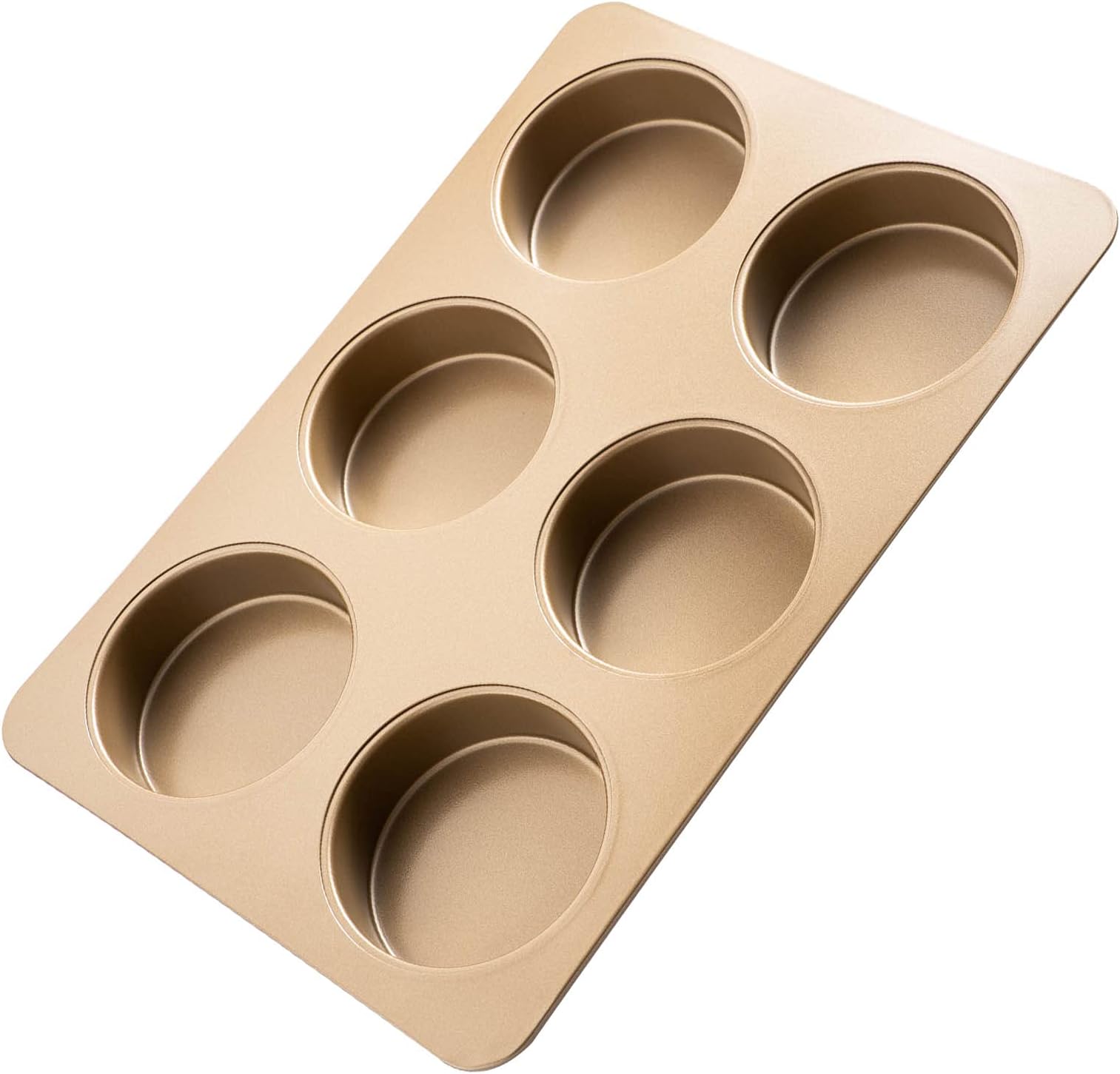 Hamburger Bun Pan Deep Dish Cookie Pan, Nonstick Hamburger Bread Forms 4 Inch Cake Pan Mini Round Disc Pan for Baking Burger Buns English Muffin Whoopie Pies Muffin Top