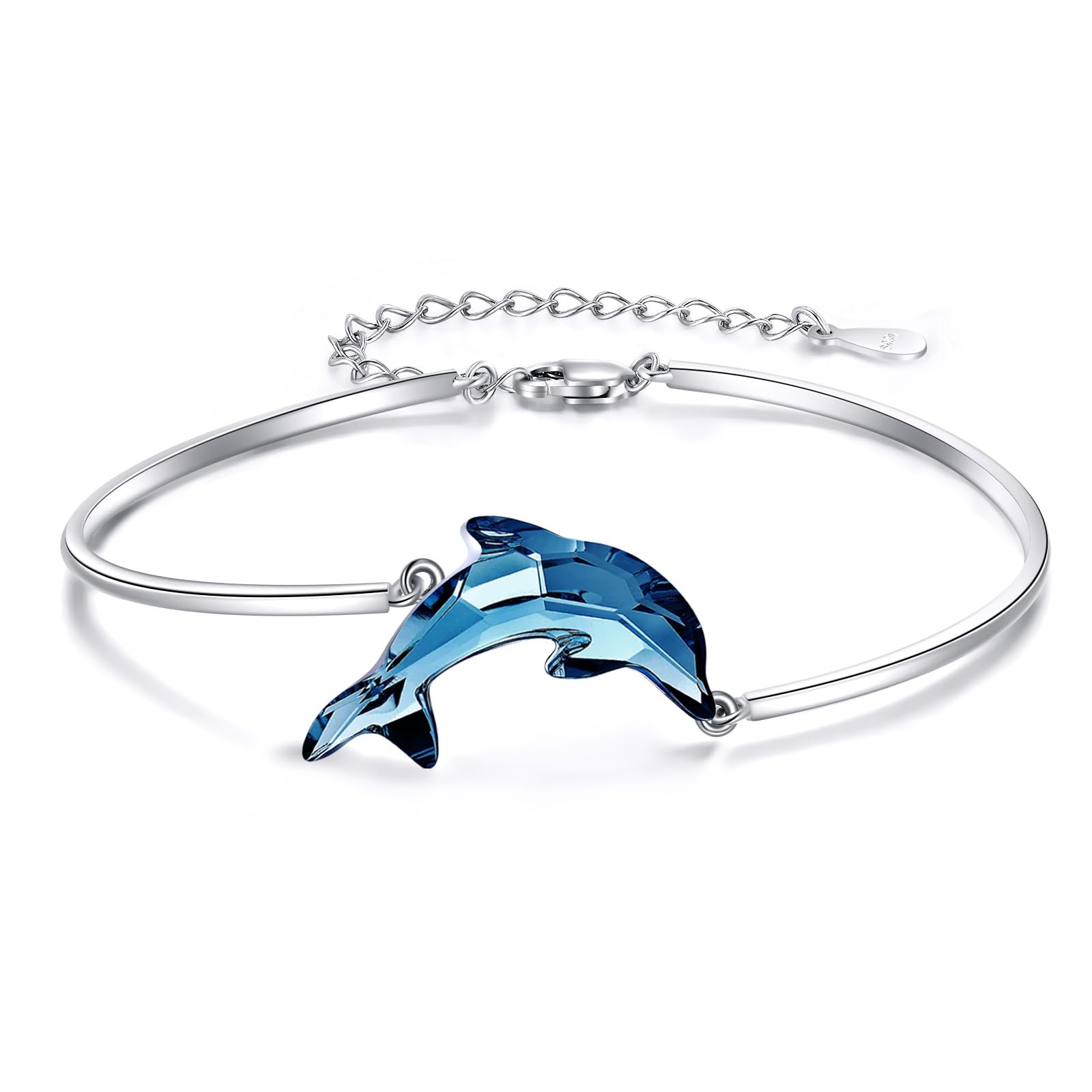 POPLYKE Libelle/Blatt/Böses Auge/Schmetterling/Delphin Armbänder 925 Sterling Silber Pandora Armbänder für Damen