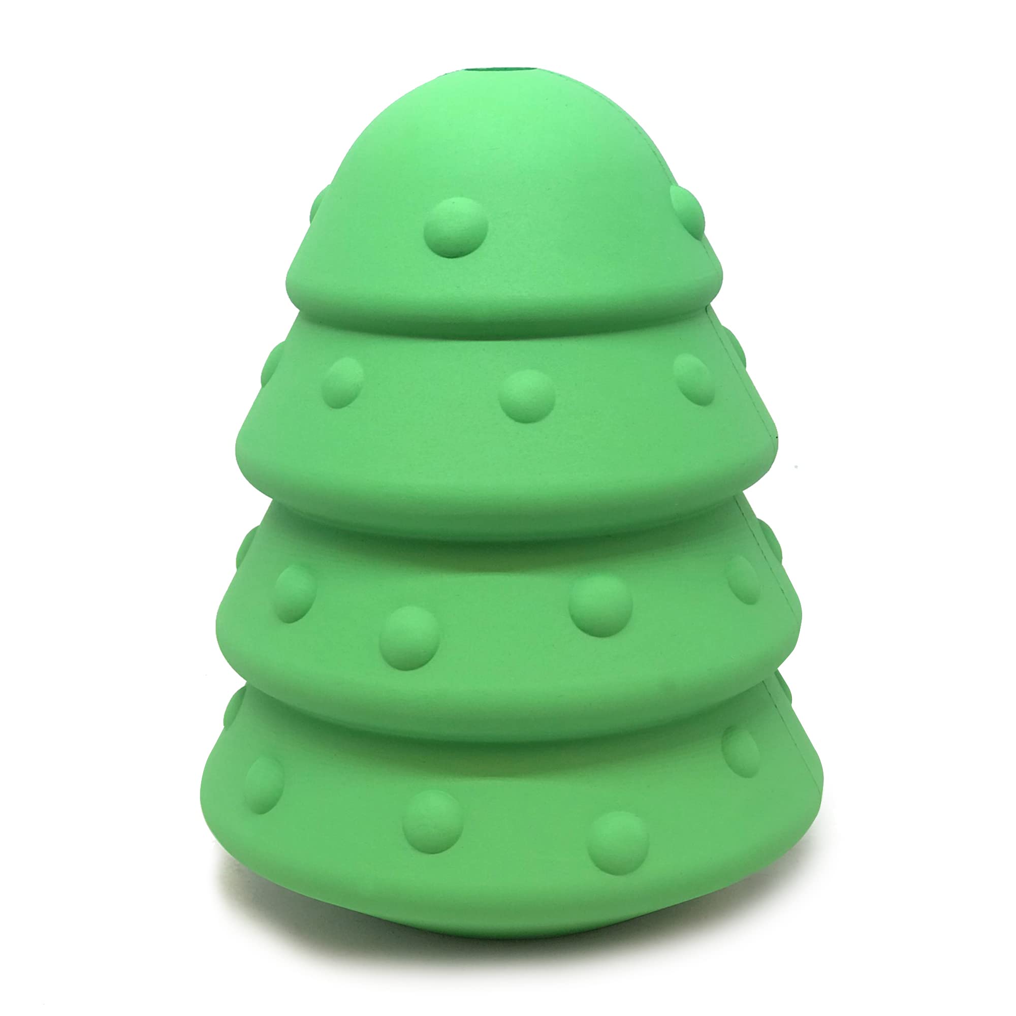 SodaPup MuttsKickButt Christmas Tree – Durable Dog Treat Dispenser & Chew Toy Made in USA from Non-Toxic, Pet Safe, Food Safe Natural Rubber for Mental Stimulation, Problem Chewing, Calming & More