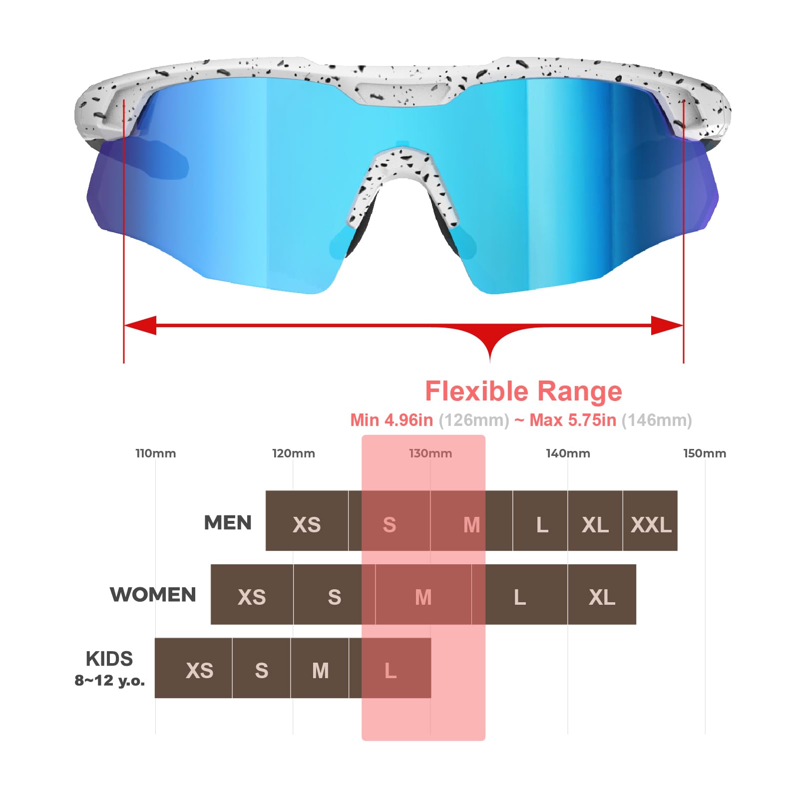 S598 Lunettes de soleil de cyclisme enveloppantes pour hommes et femmes, course à pied, randonnée, sports de plein air